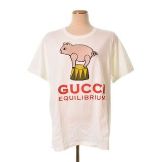 Gucci - グッチ 21SS ピッグ プリント Tシャツ 半袖 刺繍 M 白 615044