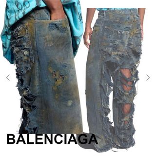 バレンシアガ(Balenciaga)の国内未入荷 BALENCIAGA スーパーデストロイ バギーデニム バレンシアガ(デニム/ジーンズ)