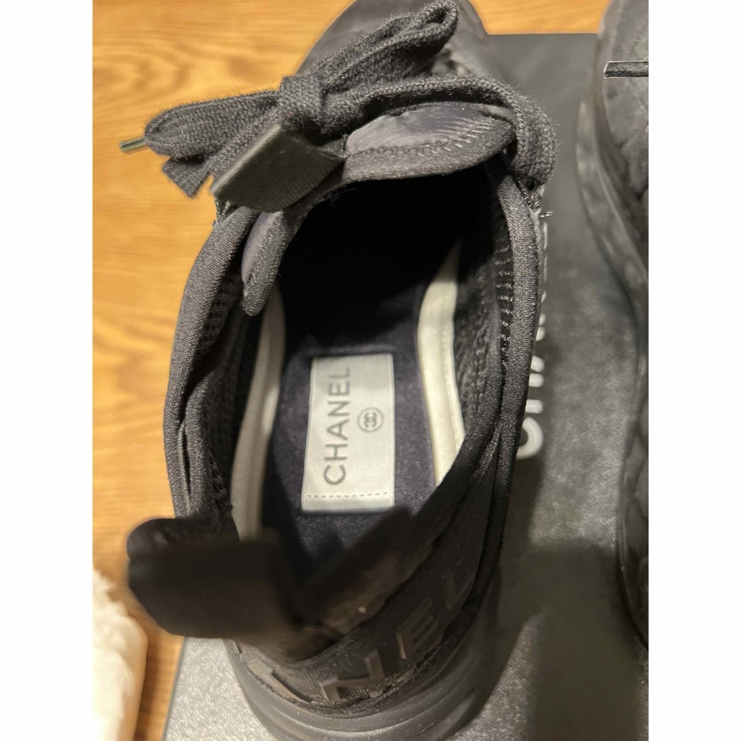 CHANEL - CHANEL スニーカー シャネル 39 ブラック ココG38501の CHANEL - CHANEL スニーカー シャネル 39 ブラック ココG38501の