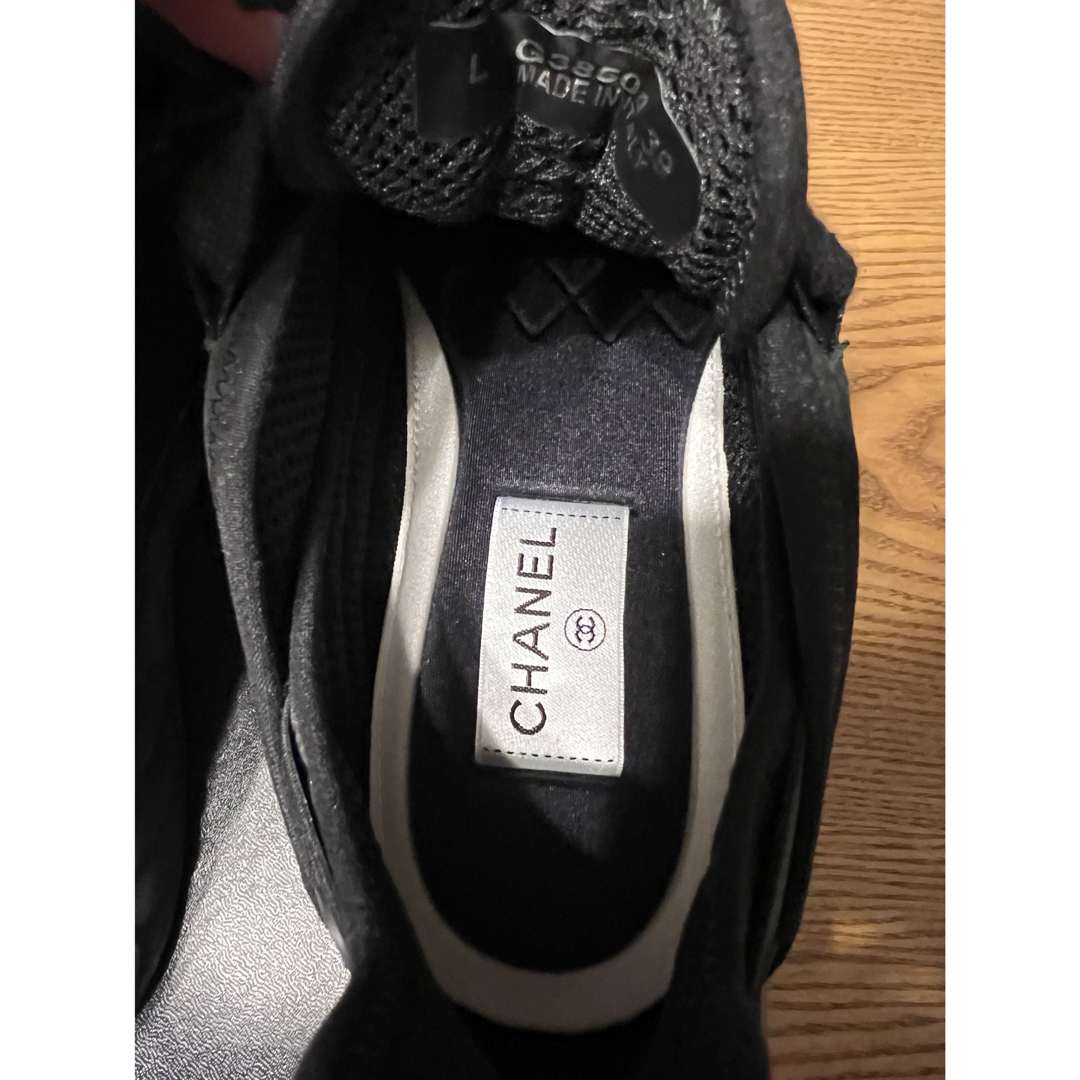 CHANEL - CHANEL スニーカー シャネル 39 ブラック ココG38501の CHANEL - CHANEL スニーカー シャネル 39 ブラック ココG38501の