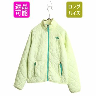 ザノースフェイス(THE NORTH FACE)のUS企画 ノースフェイス 中綿 キルティング ナイロン ジャケット レディース M 古着 The North Face ジャンパー フルジップ アウトドア 黄緑(ブルゾン)