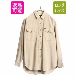 ラルフローレン(Ralph Lauren)の90s ポロ ラルフローレン 細畝 コーデユロイ 長袖 シャツ ボーイズ XL メンズ M 程/ 古着 90年代 オールド コットン 長袖シャツ ベージュ(シャツ)