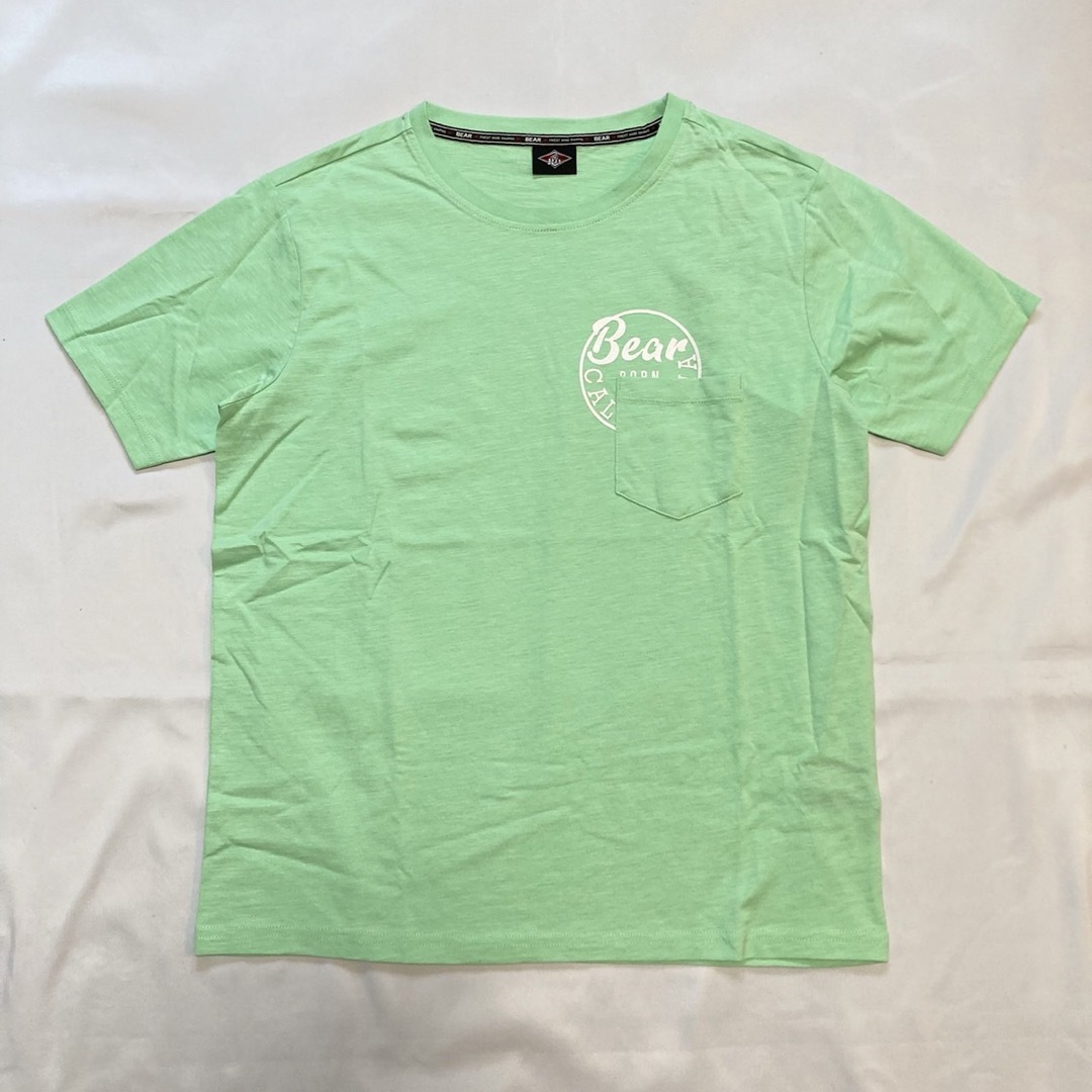 Bear USA(ベアー)の新品ベアーBEARライトグリーンの可愛い半袖TシャツSバックロゴTee メンズのトップス(Tシャツ/カットソー(半袖/袖なし))の商品写真