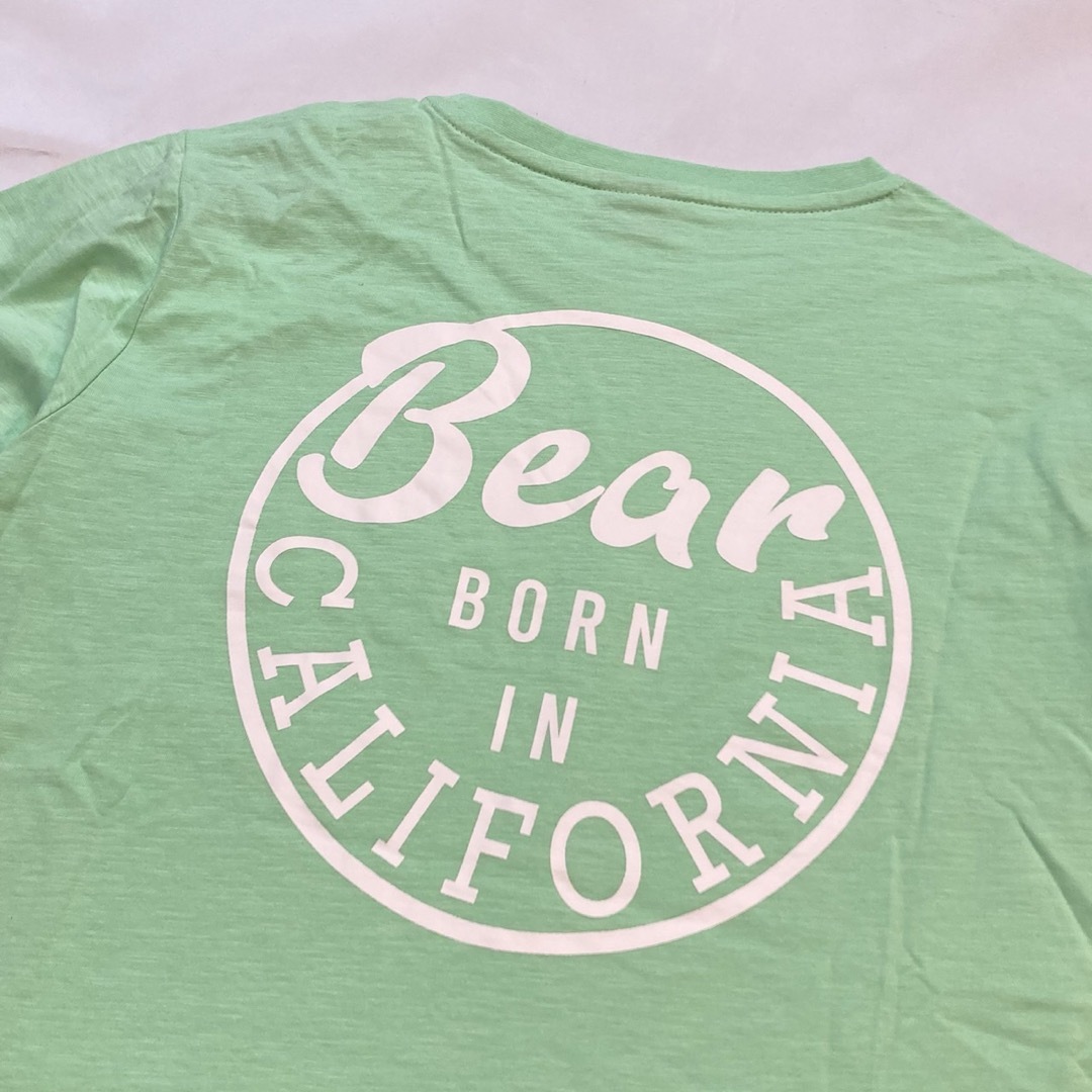 Bear USA(ベアー)の新品ベアーBEARライトグリーンの可愛い半袖TシャツSバックロゴTee メンズのトップス(Tシャツ/カットソー(半袖/袖なし))の商品写真