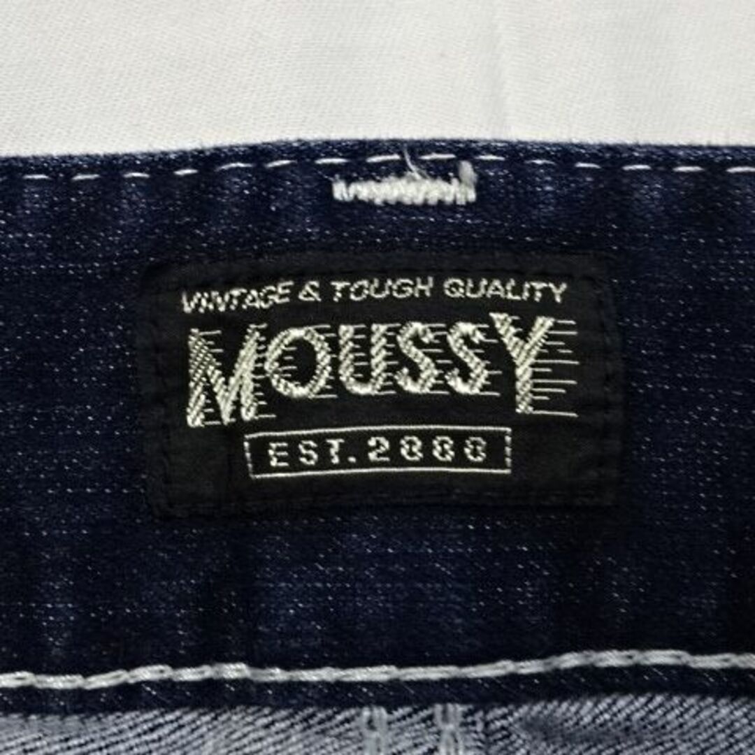 moussy(マウジー)のMOUSSY☆濃紺パウダースキニーデニム☆24☆ウェスト約70cm レディースのパンツ(デニム/ジーンズ)の商品写真