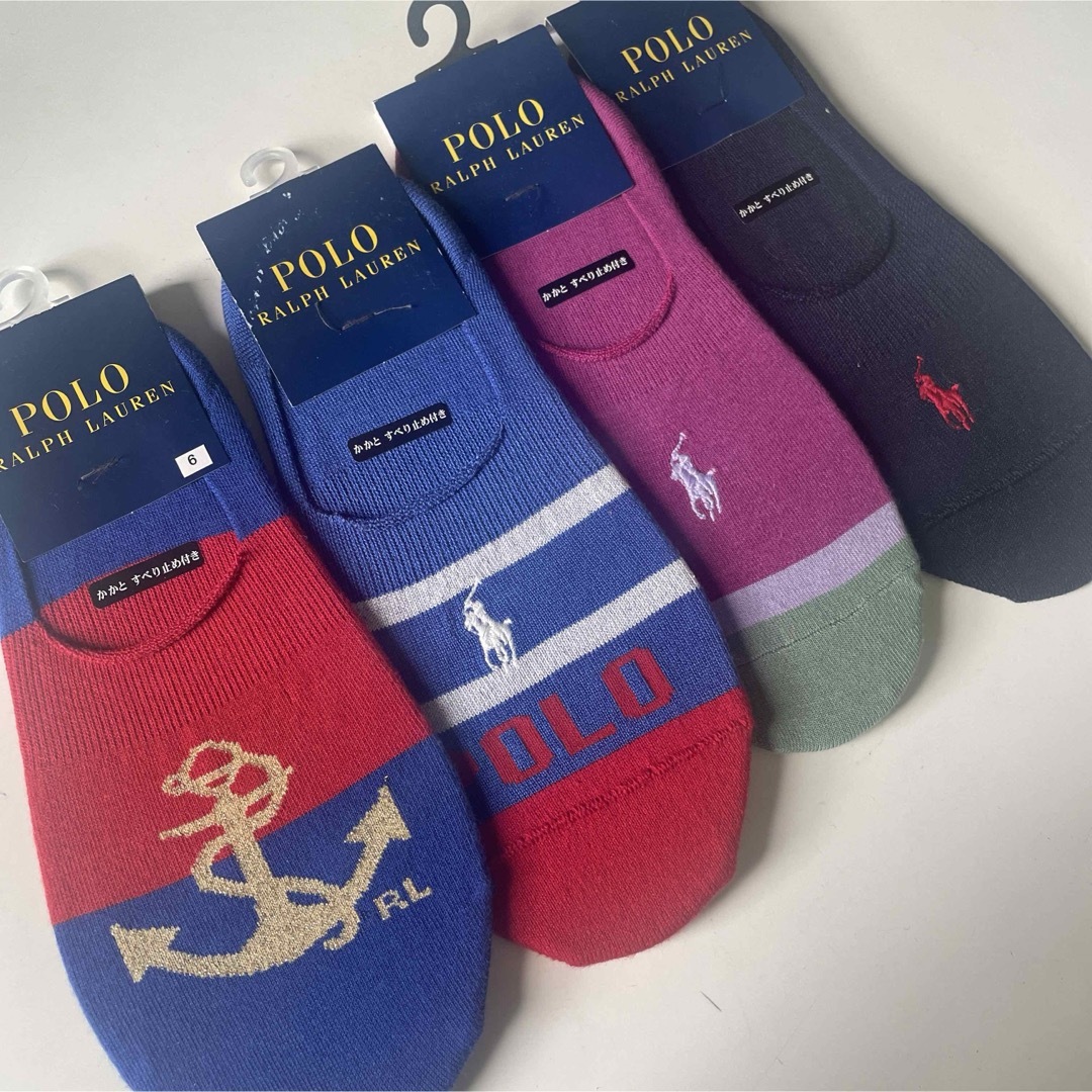 POLO RALPH LAUREN(ポロラルフローレン)の6 ポロ　ラルフローレン　靴下　フットカバー　レディース　婦人　ブランドソックス レディースのレッグウェア(ソックス)の商品写真