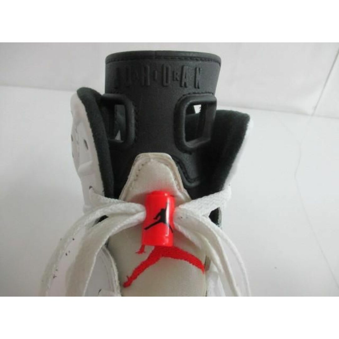  美品 ナイキ NIKE エア ジョーダン6 レトロ スニーカー 384664-123 27cm ホワイト インフラレッド メンズ メンズの靴/シューズ(スニーカー)の商品写真