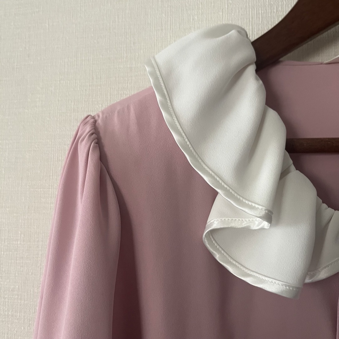 LH Tokyo-blouse ブラウス　ピンク　長袖　襟 レディースのトップス(シャツ/ブラウス(長袖/七分))の商品写真