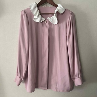 LH Tokyo-blouse ブラウス　ピンク　長袖　襟(シャツ/ブラウス(長袖/七分))