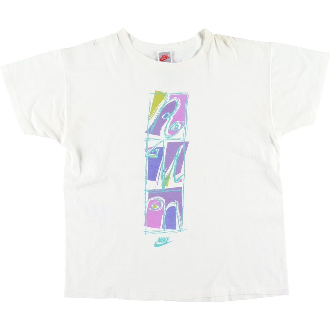 NIKE(ナイキ)の古着 90年代 ナイキ NIKE 銀タグ プリントTシャツ USA製 メンズL ヴィンテージ /eaa428555 メンズのトップス(Tシャツ/カットソー(半袖/袖なし))の商品写真