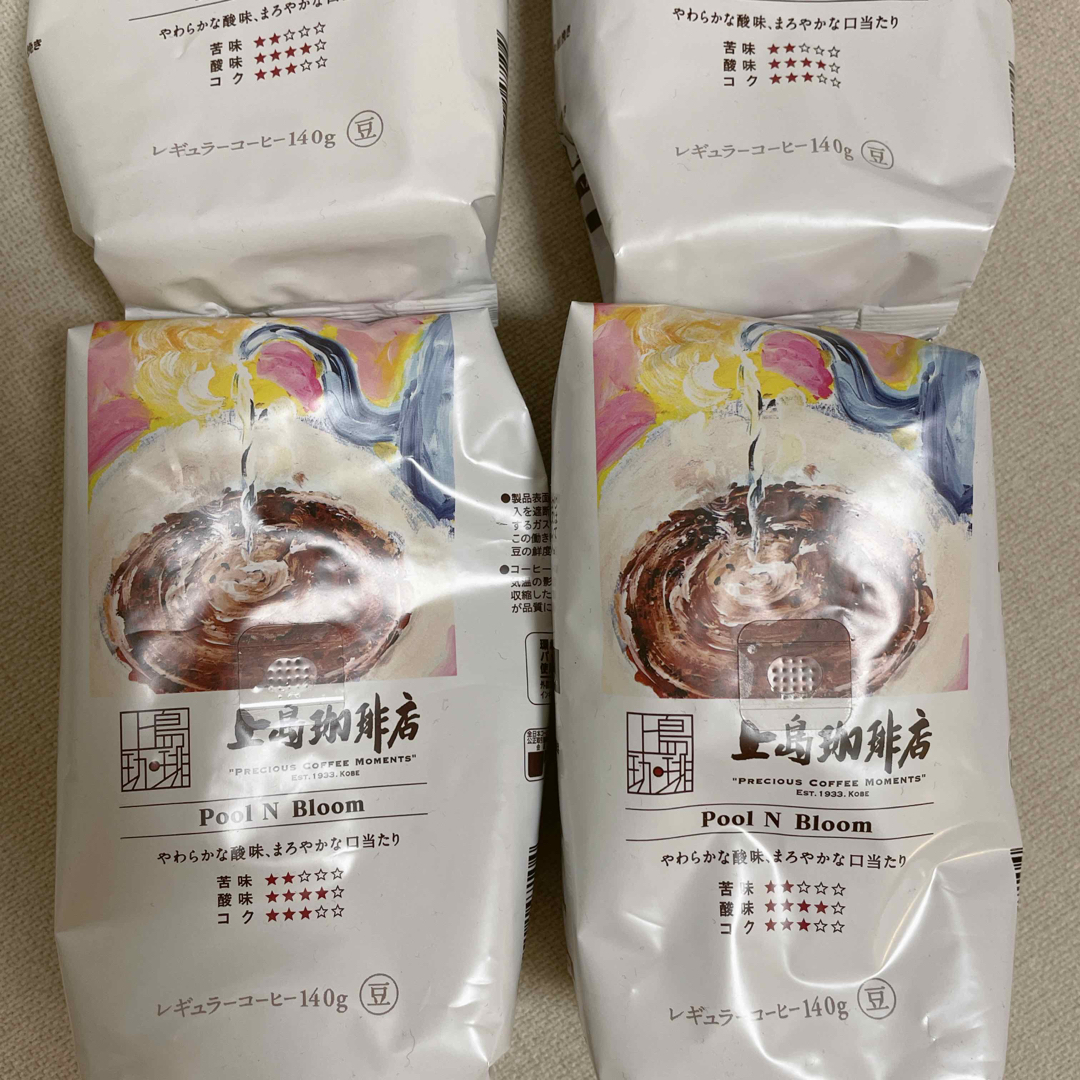 上島珈琲　コーヒー豆　140g を4袋 食品/飲料/酒の飲料(コーヒー)の商品写真