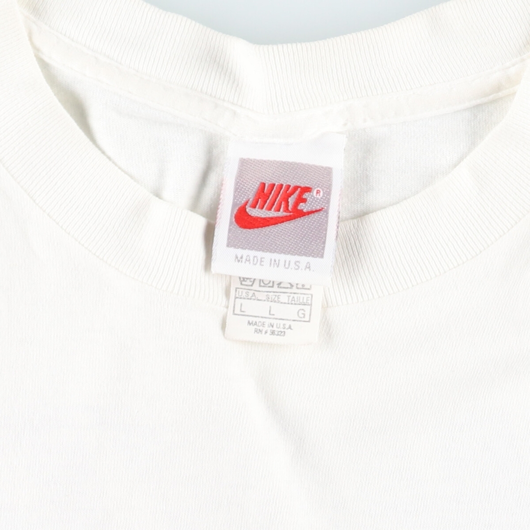 NIKE(ナイキ)の古着 90年代 ナイキ NIKE 銀タグ バックロゴ プリントTシャツ USA製 メンズL ヴィンテージ  /eaa428547 メンズのトップス(Tシャツ/カットソー(半袖/袖なし))の商品写真