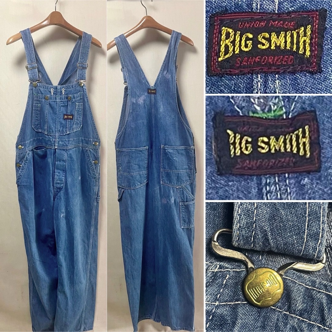 BIG SMITH(ビッグスミス)の1950-60s BIG SMITH デニムオーバーオール Size 34/36 メンズのパンツ(サロペット/オーバーオール)の商品写真