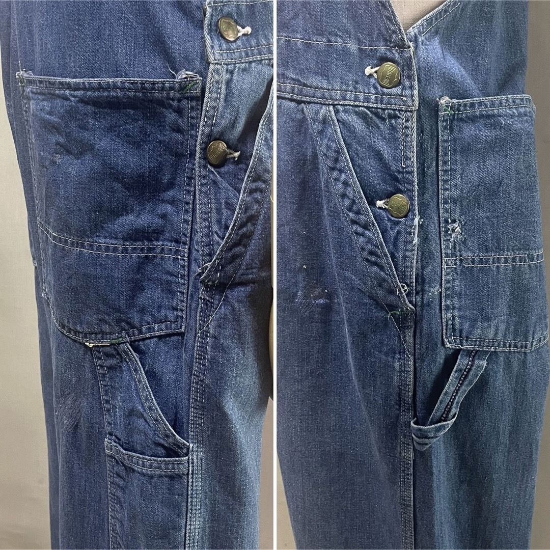 BIG SMITH(ビッグスミス)の1950-60s BIG SMITH デニムオーバーオール Size 34/36 メンズのパンツ(サロペット/オーバーオール)の商品写真