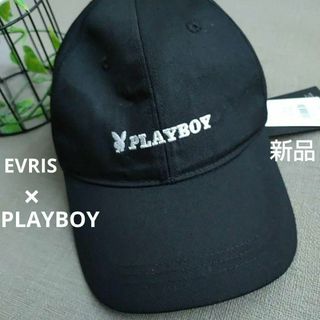 PLAYBOY - 新品　PLAYBOY×EVRIS　キャップ　プレイボーイ　コラボ　希少　ブラック