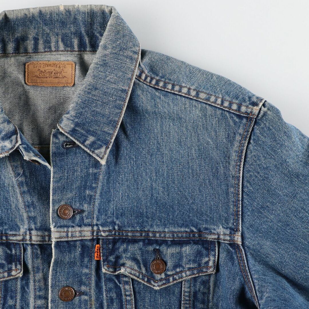 Levi's(リーバイス)の古着 70~80年代 リーバイス Levi's 75506-0217 オレンジタブ デニムジャケット Gジャン メンズM ヴィンテージ /eaa426962 メンズのジャケット/アウター(Gジャン/デニムジャケット)の商品写真