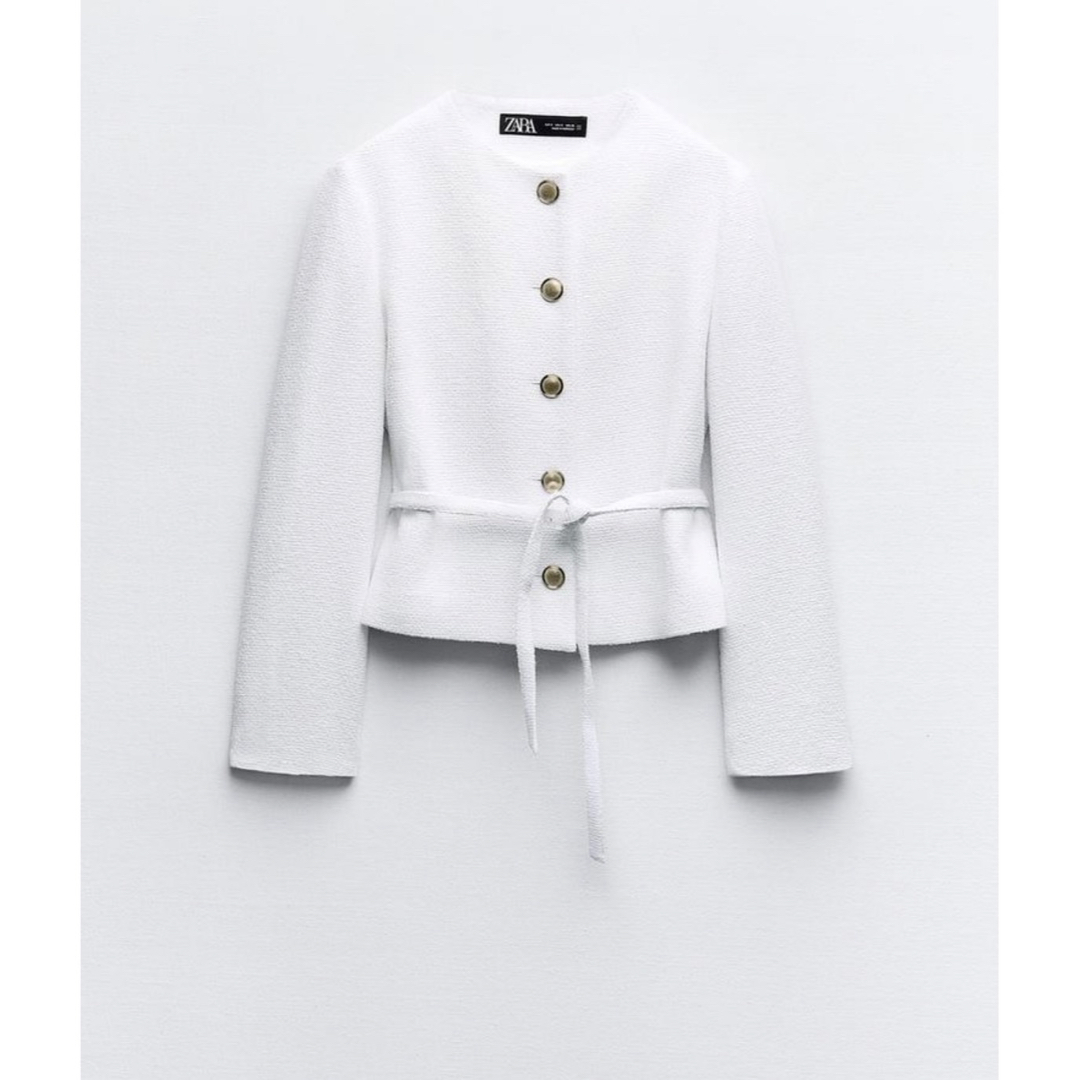 ZARA - ベルト付きストラクチャーブレザー