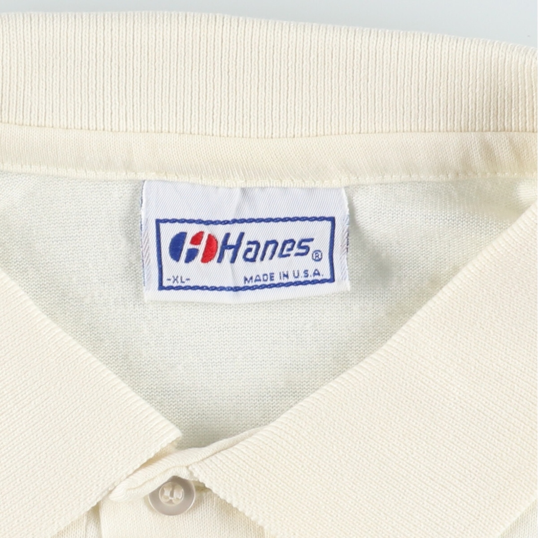 Hanes(ヘインズ)の古着 90年代 ヘインズ Hanes 半袖 ポロシャツ USA製 メンズXL ヴィンテージ /eaa428332 メンズのトップス(ポロシャツ)の商品写真