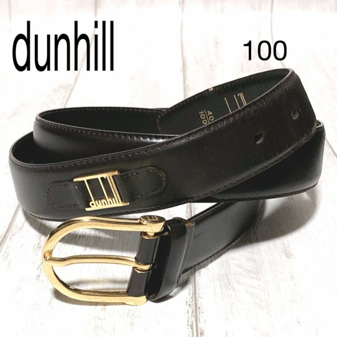 Dunhill(ダンヒル)のダンヒル レザーベルト 100 dunhill ロゴプレート メンズ メンズのファッション小物(ベルト)の商品写真