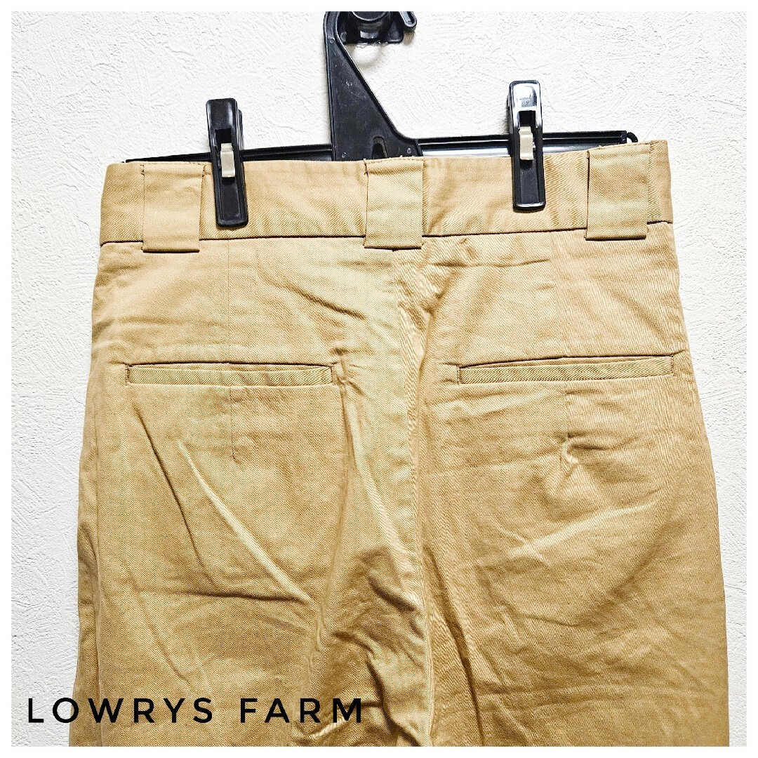 LOWRYS FARM(ローリーズファーム)の美品　LOWRYS FARM　ワイドパンツ　タック　ベージュ　チノパン　M レディースのパンツ(カジュアルパンツ)の商品写真