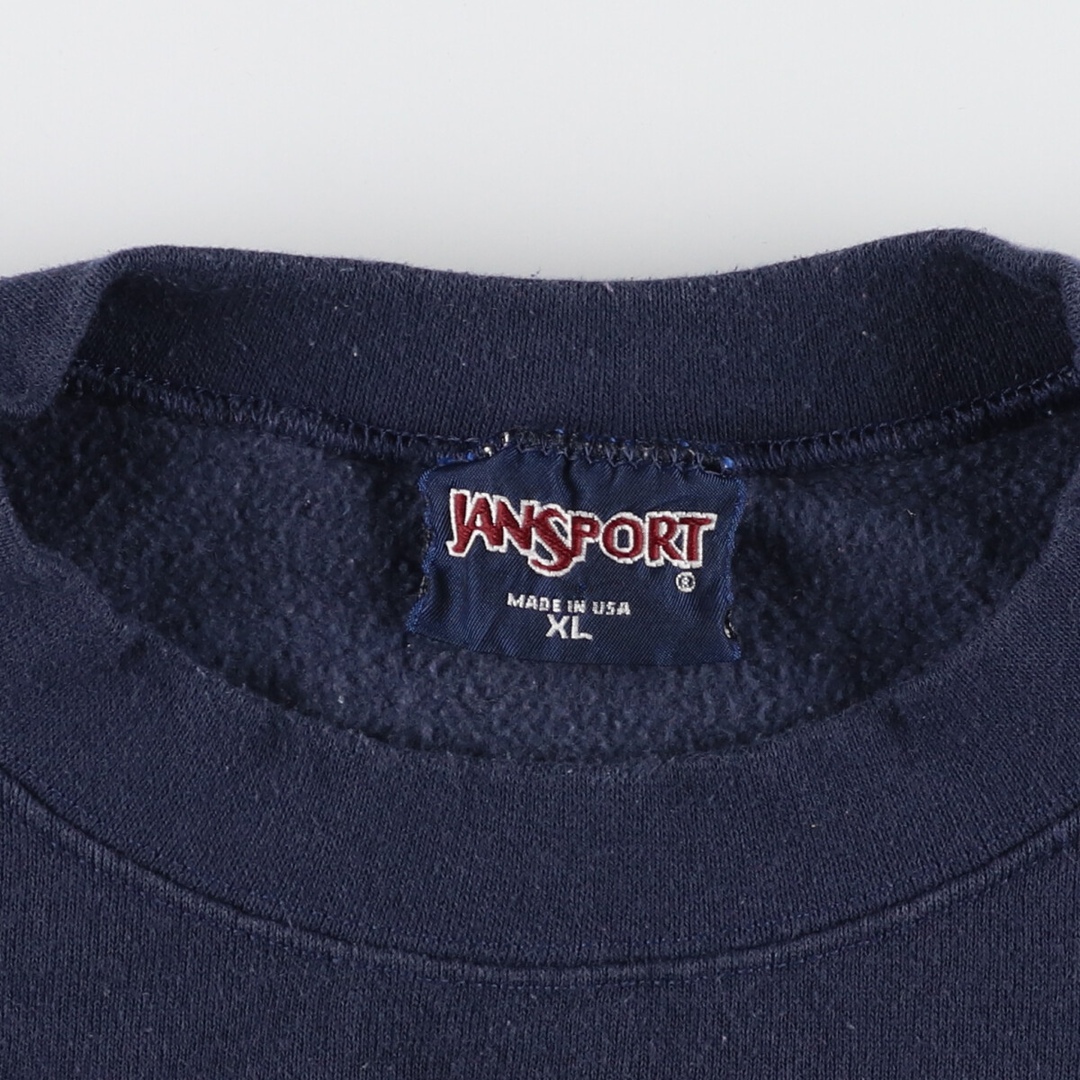 JANSPORT(ジャンスポーツ)の古着 90年代 ジャンスポーツ JANSPORT カレッジスウェットシャツ トレーナー USA製 メンズXL ヴィンテージ /eaa425805 メンズのトップス(スウェット)の商品写真