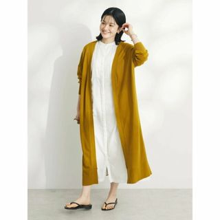 クラフトスタンダードブティック(CRAFT STANDARD BOUTIQUE)の【マスタード】裾スリットロングニットカーディガン/24SS(カーディガン)