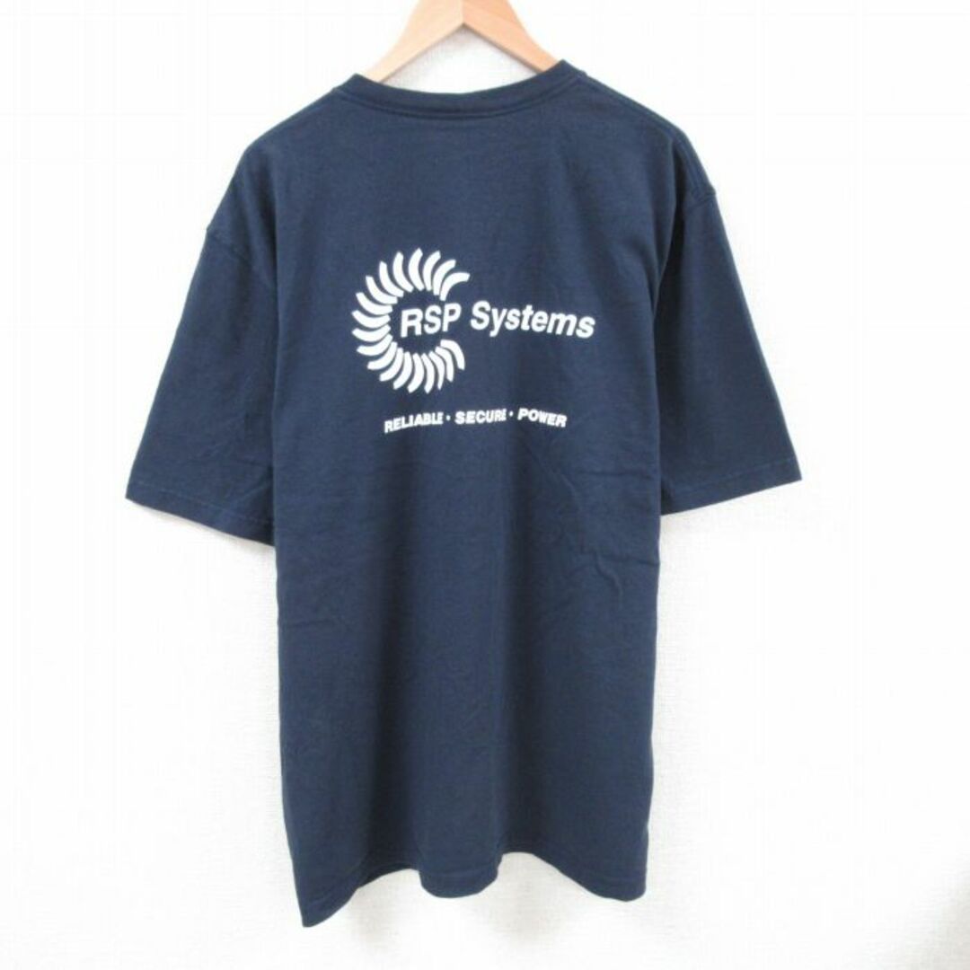 Charhartt WIP(カーハートダブリューアイピー)のXL★古着 カーハート Carhartt 半袖 ブランド Tシャツ メンズ RSP Systems 胸ポケット付き 大きいサイズ ロング丈 コットン クルーネック 紺 ネイビー 23aug16 中古 メンズのトップス(Tシャツ/カットソー(半袖/袖なし))の商品写真