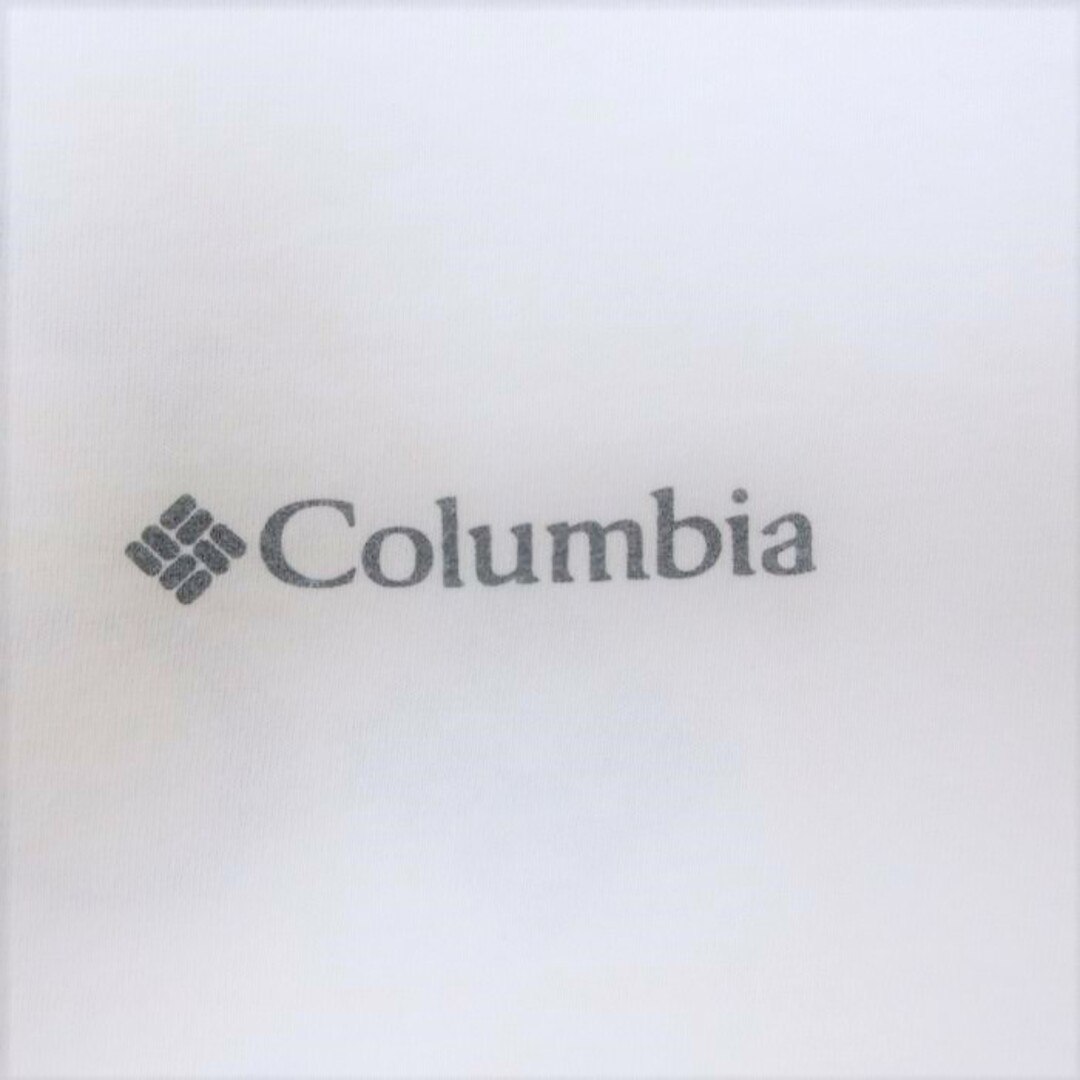 Columbia(コロンビア)のL★古着 コロンビア COLUMBIA Columbia 半袖 ブランド Tシャツ メンズ ビックロゴ コットン クルーネック 白 ホワイト 23aug19 中古 メンズのトップス(Tシャツ/カットソー(半袖/袖なし))の商品写真