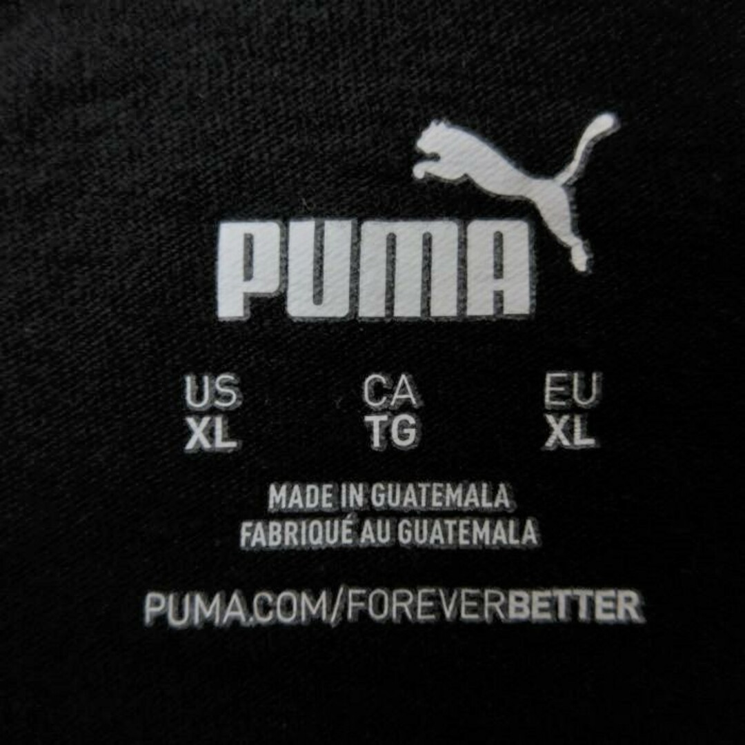 PUMA(プーマ)のXL★古着 プーマ puma 半袖 ブランド Tシャツ メンズ ビックロゴ 大きいサイズ コットン クルーネック 黒 ブラック 23aug19 中古 メンズのトップス(Tシャツ/カットソー(半袖/袖なし))の商品写真