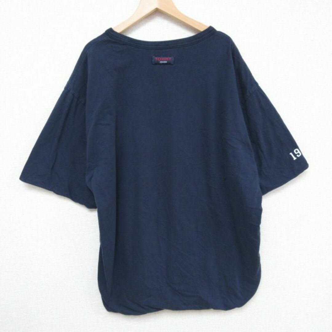 TOMMY HILFIGER(トミーヒルフィガー)のXL★古着 トミーヒルフィガー TOMMY HILFIGER 半袖 ブランド Tシャツ メンズ リバーシブル 大きいサイズ クルーネック 紺他 ネイビー 23aug19 中古 メンズのトップス(Tシャツ/カットソー(半袖/袖なし))の商品写真