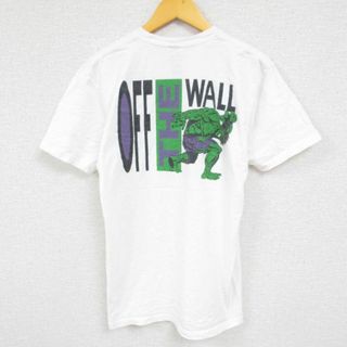 マーベル(MARVEL)のM★古着 バンズ VANS 半袖 ブランド Tシャツ メンズ マーベル ハルク ブルースバナー コットン クルーネック 白 ホワイト 23aug19 中古(Tシャツ/カットソー(半袖/袖なし))