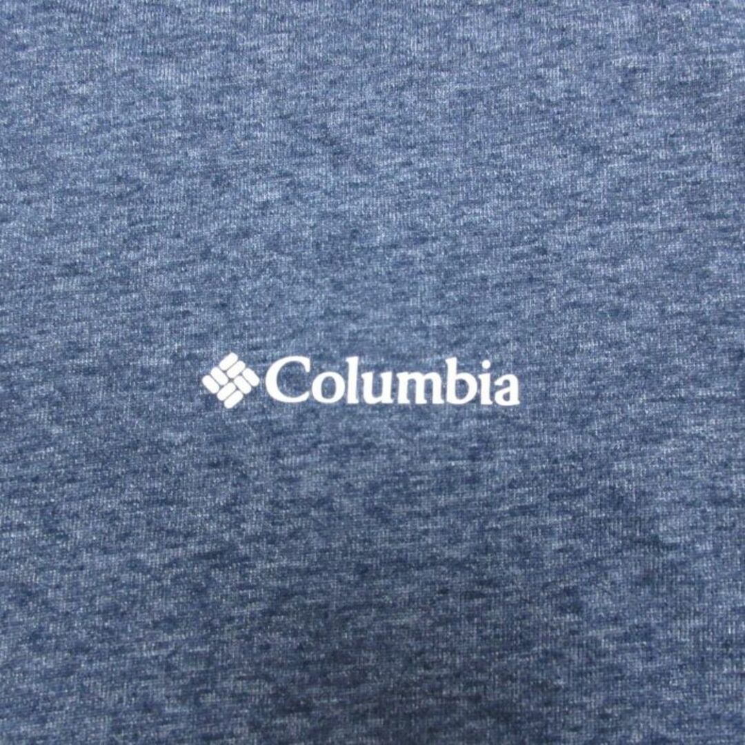 Columbia(コロンビア)のXL★古着 コロンビア COLUMBIA Columbia 半袖 ブランド Tシャツ メンズ ワンポイントロゴ クルーネック 紺 ネイビー 霜降り 23aug19 中古 メンズのトップス(Tシャツ/カットソー(半袖/袖なし))の商品写真