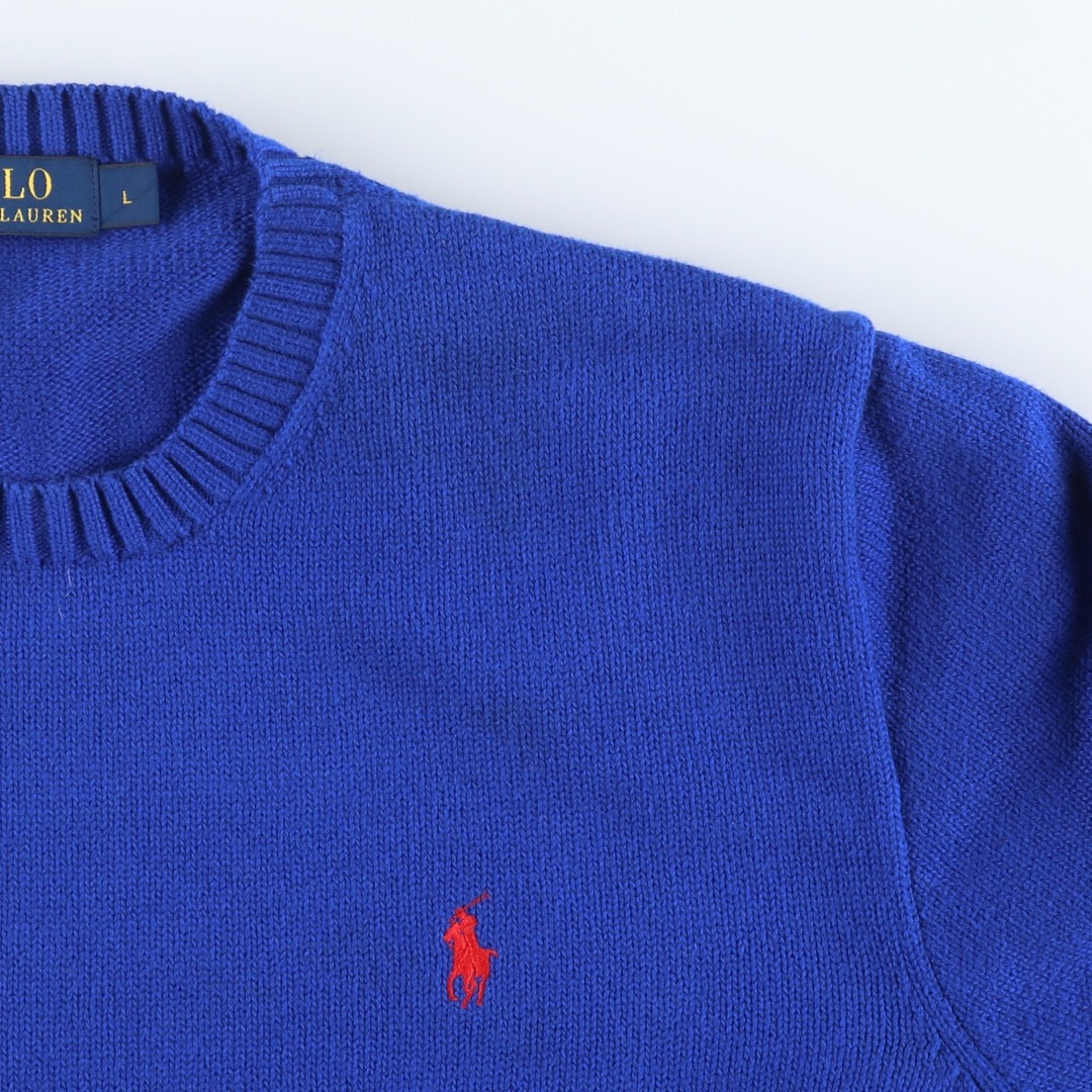 Ralph Lauren(ラルフローレン)の古着 ラルフローレン Ralph Lauren POLO RALPH LAUREN コットンニットセーター メンズL /eaa431008 メンズのトップス(ニット/セーター)の商品写真