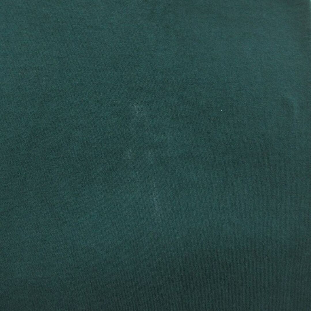 FILA(フィラ)のXL★古着 フィラ FILA 半袖 ビンテージ Tシャツ メンズ 90年代 90s ワンポイントロゴ 大きいサイズ コットン クルーネック USA製 濃緑 グリーン 23aug16 中古 メンズのトップス(Tシャツ/カットソー(半袖/袖なし))の商品写真
