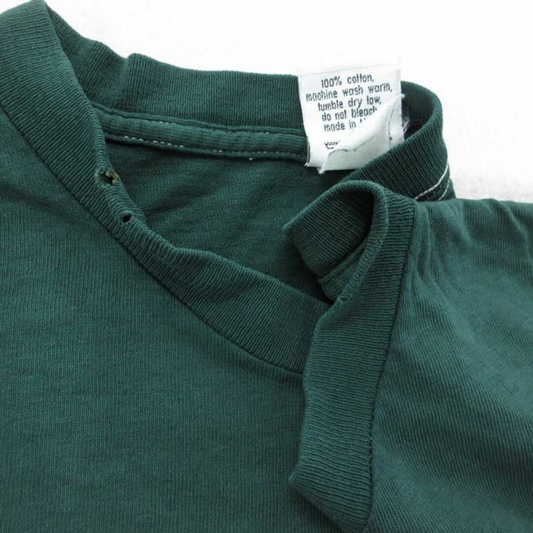 ck Calvin Klein(シーケーカルバンクライン)のXL★古着 カルバンクライン Calvin Klein 半袖 ビンテージ Tシャツ メンズ 90年代 90s ジーンズ ビッグロゴ 刺繍 大きいサイズ コットン クルーネック USA製 濃緑 グリーン 【spe】 23aug16 中古 メンズのトップス(Tシャツ/カットソー(半袖/袖なし))の商品写真