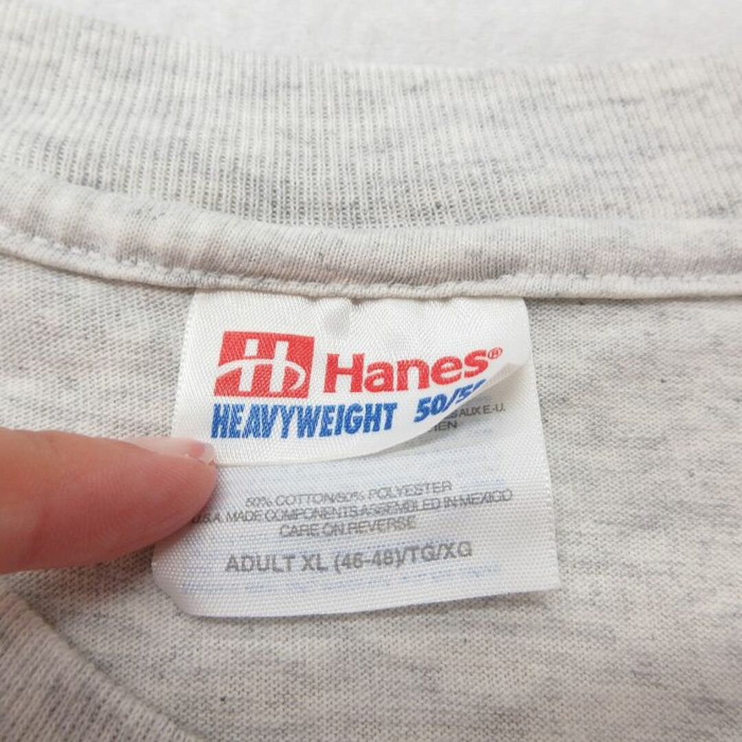 Hanes(ヘインズ)のXL★古着 ヘインズ Hanes 半袖 ビンテージ Tシャツ メンズ 00年代 00s スロバキア 大きいサイズ クルーネック 薄グレー 霜降り 23aug18 中古 メンズのトップス(Tシャツ/カットソー(半袖/袖なし))の商品写真