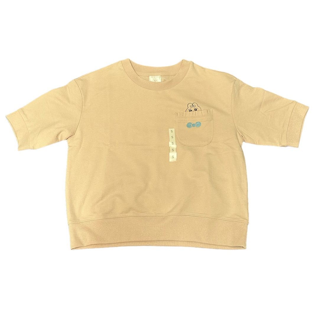 GU(ジーユー)の新品　おぱんちゅうさぎ　ライトスウェットTシャツ　5分袖　ピンク　S GU レディースのトップス(Tシャツ(長袖/七分))の商品写真