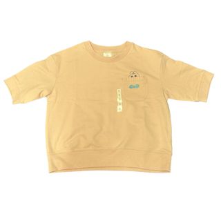 ジーユー(GU)の新品　おぱんちゅうさぎ　ライトスウェットTシャツ　5分袖　ピンク　S GU(Tシャツ(長袖/七分))