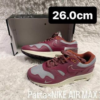 ナイキ(NIKE)のパタ × ナイキ エアマックス1 "ナイト マルーン" 26.0cm(スニーカー)