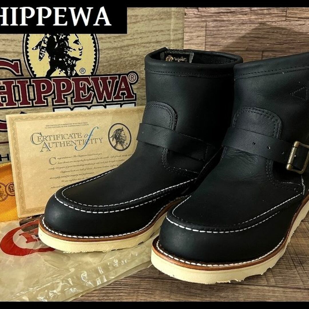 CHIPPEWA(チペワ)の黒タグ 新品 デッド チペワ 97879 エンジニア ブーツ 黒 26.5 ② メンズの靴/シューズ(ブーツ)の商品写真