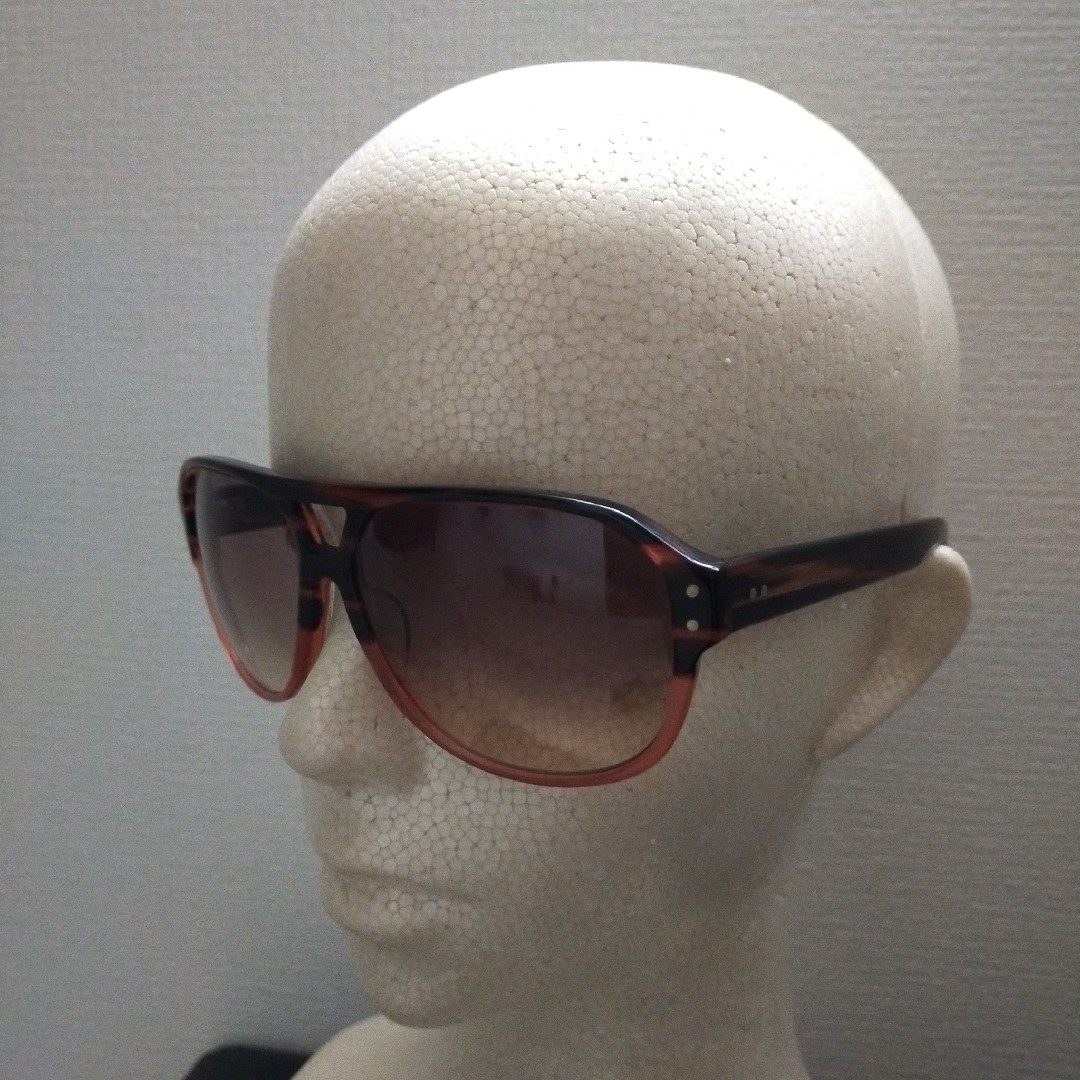YELLOWS PLUS べっ甲柄ツーブリッジ ティアドロップサングラス メンズのファッション小物(サングラス/メガネ)の商品写真