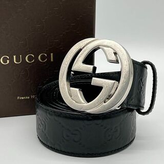 グッチ(Gucci)の✨️美品✨️GUCCI インターロッキング マーモント グッチシマ ブラック(ベルト)