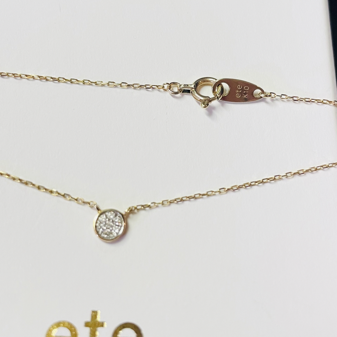 ete(エテ)の【ete】 K10YG ブリリアント ダイヤモンド ネックレス/0.02ct レディースのアクセサリー(ネックレス)の商品写真