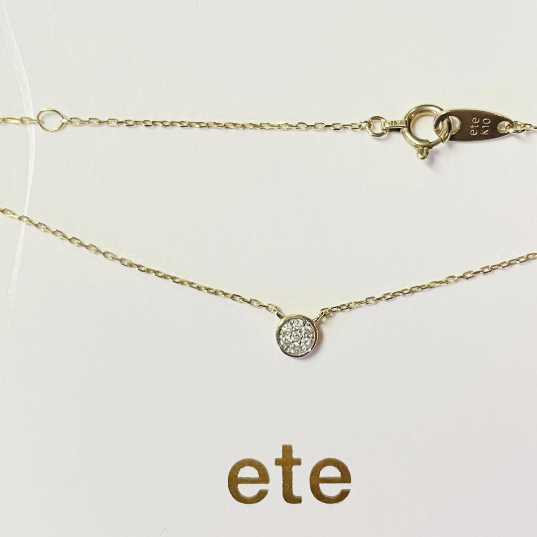 ete(エテ)の【ete】 K10YG ブリリアント ダイヤモンド ネックレス/0.02ct レディースのアクセサリー(ネックレス)の商品写真