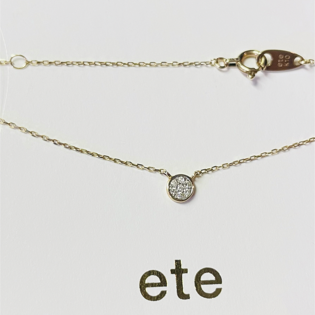 ete(エテ)の【ete】 K10YG ブリリアント ダイヤモンド ネックレス/0.02ct レディースのアクセサリー(ネックレス)の商品写真