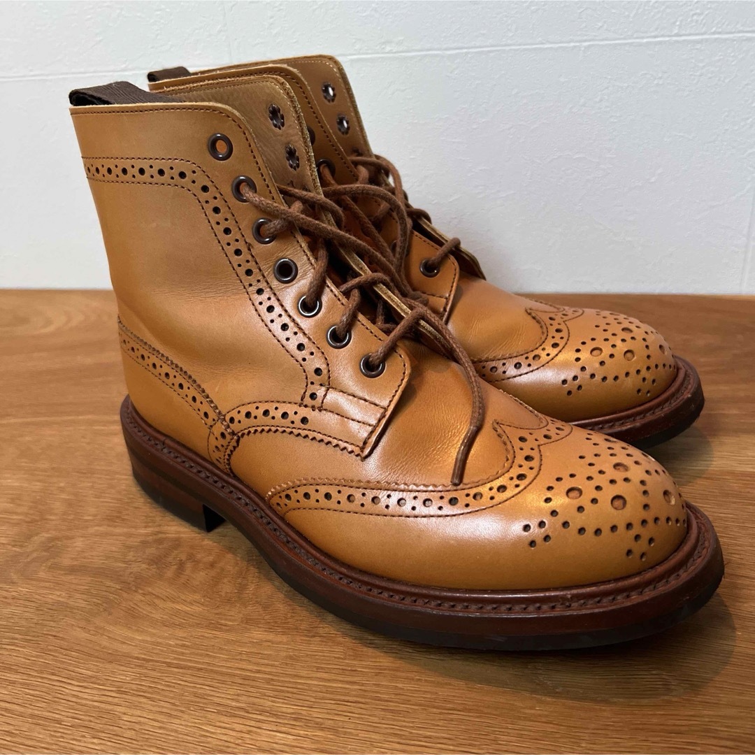 Trickers(トリッカーズ)のトリッカーズ　Tricker's ウィングチップ マロン　 22.5cm 未使用 レディースの靴/シューズ(ブーツ)の商品写真