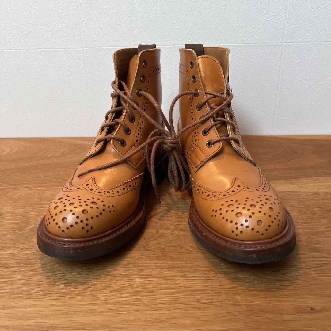 Trickers(トリッカーズ)のトリッカーズ　Tricker's ウィングチップ マロン　 22.5cm 未使用 レディースの靴/シューズ(ブーツ)の商品写真