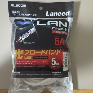 エレコム(ELECOM)のエレコム cat6a LANケーブル ホワイト 5m LD-GPA／WH5(1…(その他)