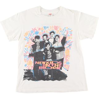 ヘインズ(Hanes)の古着 90年代 ヘインズ Hanes NEW KIDS ON THE BLOCK ニューキッズオンザブロック 両面プリント バンドTシャツ バンT USA製 メンズM ヴィンテージ /eaa426426(Tシャツ/カットソー(半袖/袖なし))