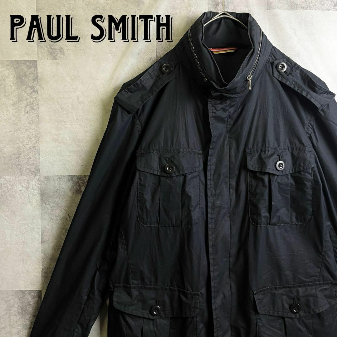 Paul Smith(ポールスミス)の美品 ポールスミス M65 ミリタリージャケット コットン ブラック M メンズのジャケット/アウター(ミリタリージャケット)の商品写真